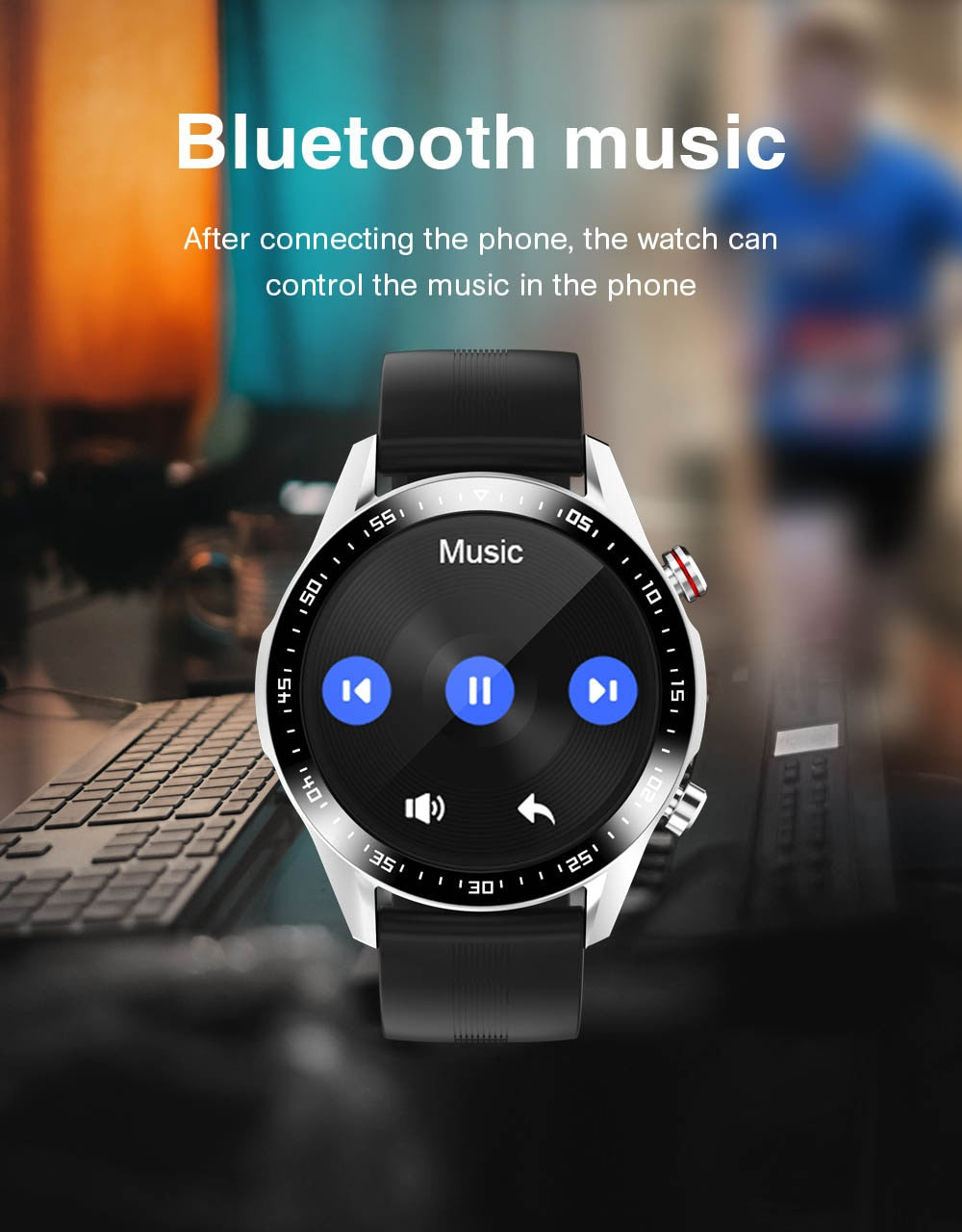 Men Bluetooth Call Custom Dial Full Touch Screen Waterproof Smartwatch