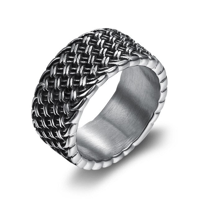 Classic Charm Men Fashion Mesh Ring
