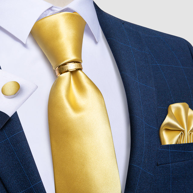 Striped Floral Paisley Silk Tie Cufflinks Tie Ring Set