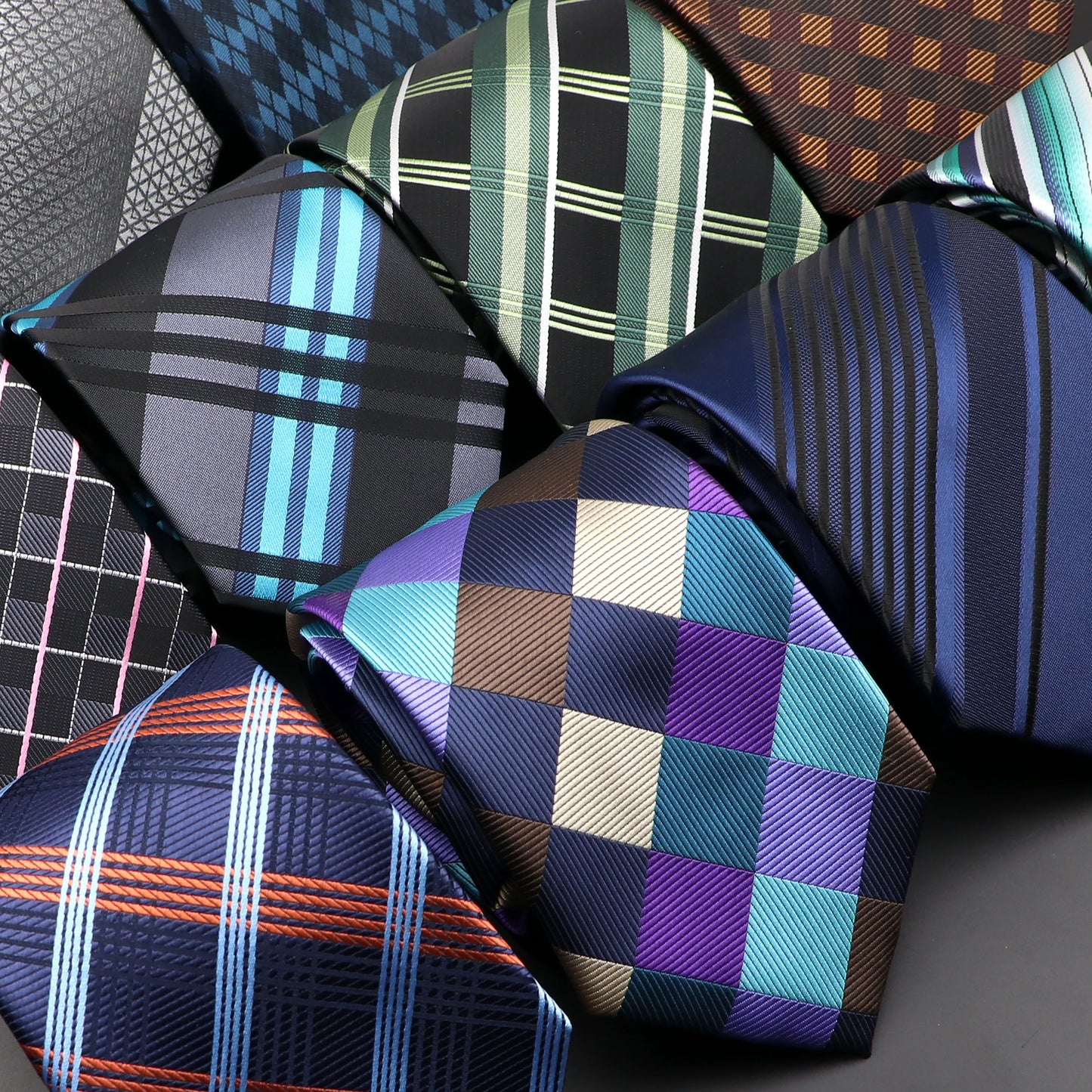 Jacquard Classic Woven Plaid Neck Tie