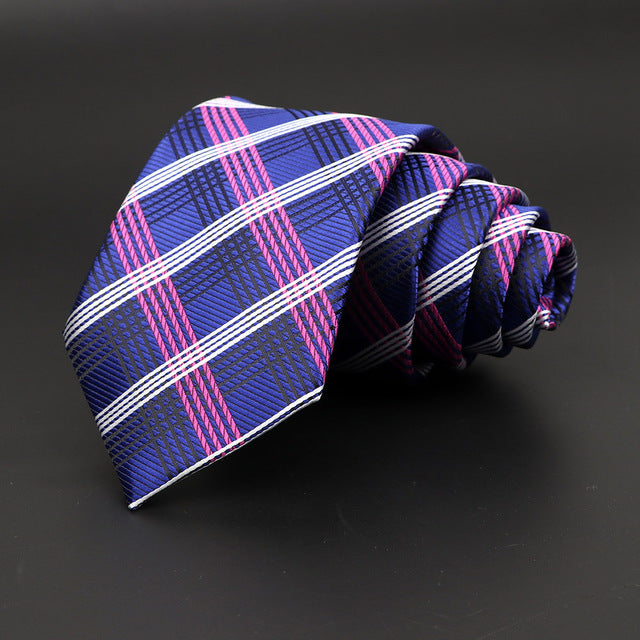 Jacquard Classic Woven Plaid Neck Tie