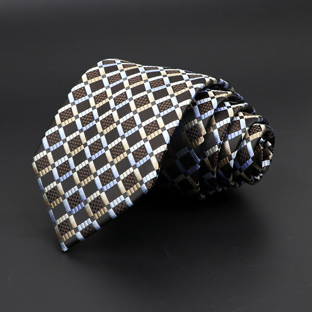 Jacquard Classic Woven Plaid Neck Tie