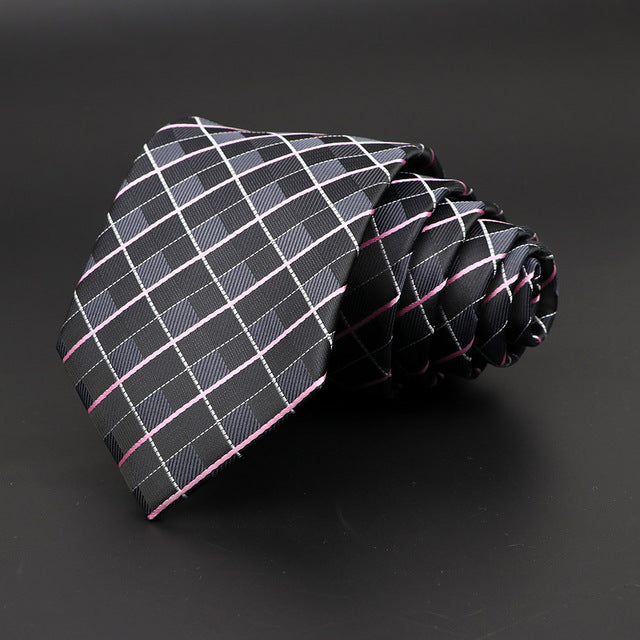 Jacquard Classic Woven Plaid Neck Tie