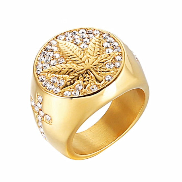 Maple Leaf Signet Ring