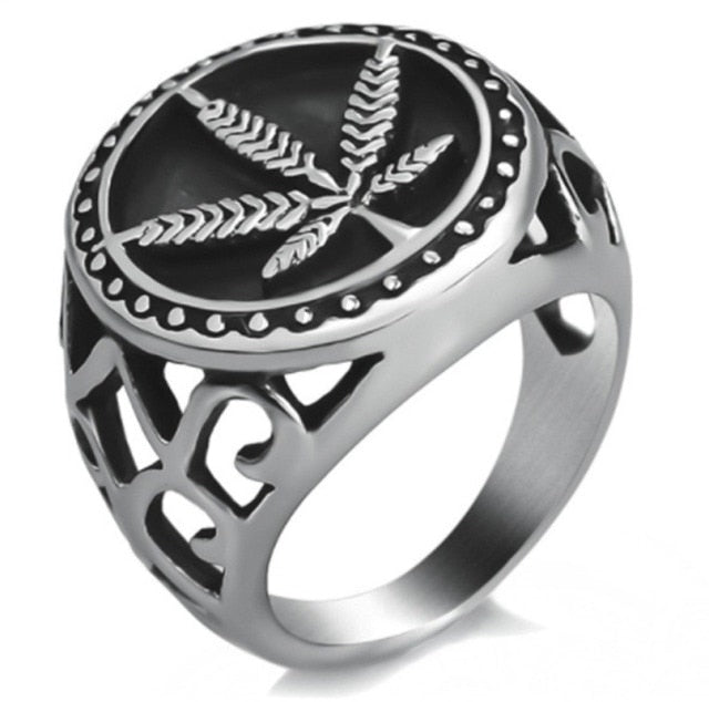 Maple Leaf Signet Ring