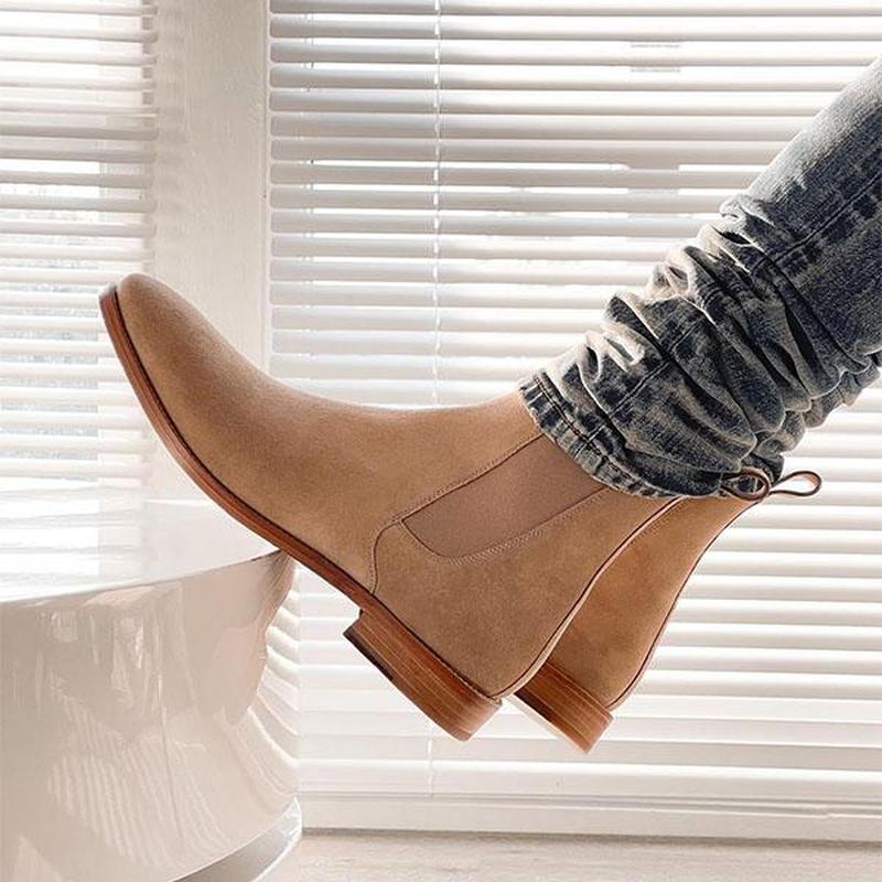 Classic Faux Deer Velvet Pointed Toe Fashion High Boot