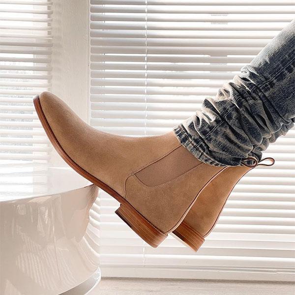 Classic Faux Deer Velvet Pointed Toe Fashion High Boot