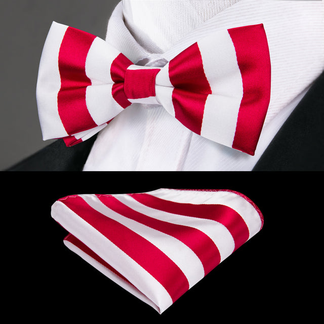 Butterfly Pre-Tied Bow Tie with Pocket Square & Cufflinks