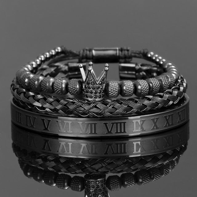Roman Royal Crown Charm Bracelet