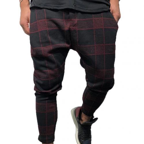 Fashion Plaid Printed Trousers Pencil Casual Pants