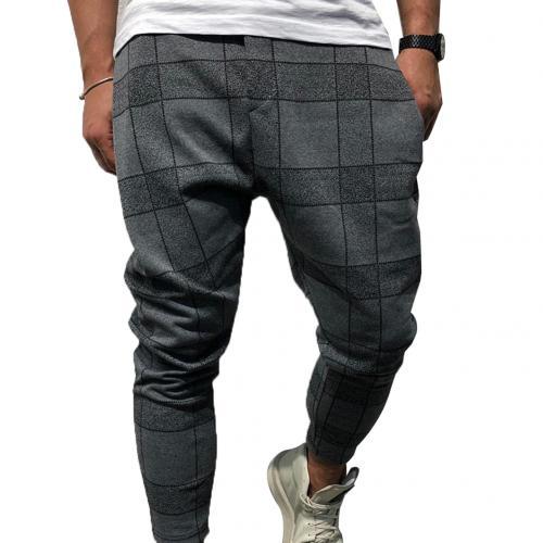 Fashion Plaid Printed Trousers Pencil Casual Pants