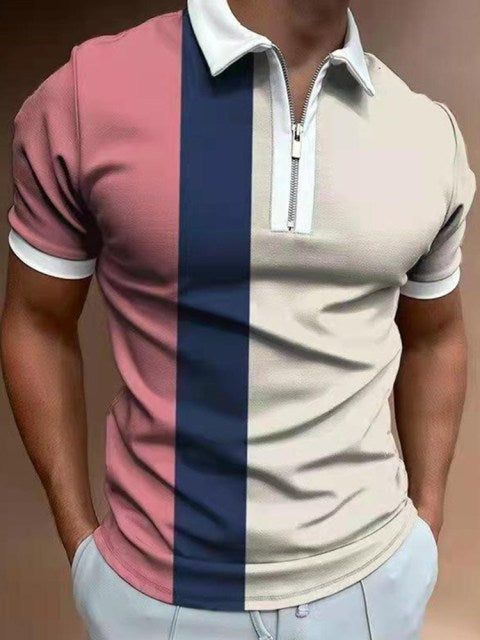 Street Print Casual Short Sleeve Polo Shirt