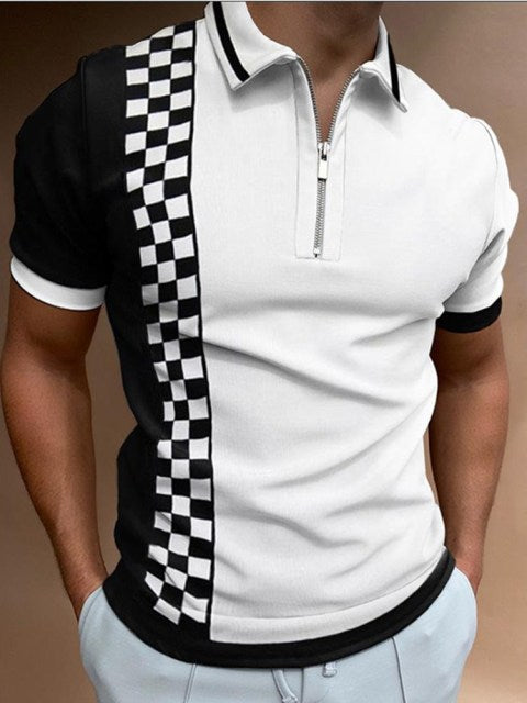 Street Print Casual Short Sleeve Polo Shirt