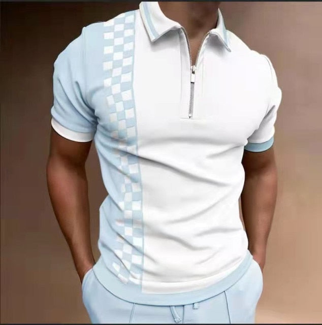 Street Print Casual Short Sleeve Polo Shirt