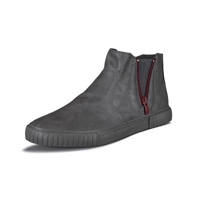 Tassel Zip Leather High Top Sneakers