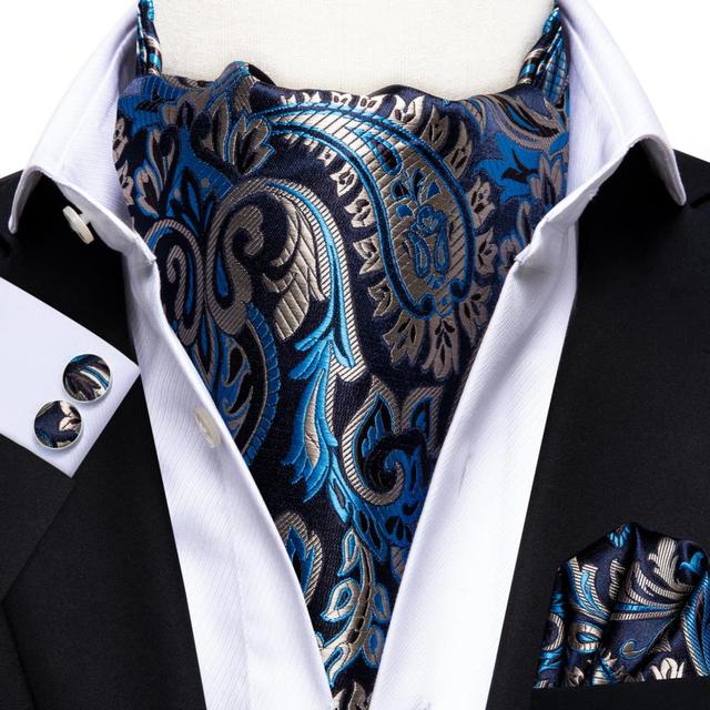 French Scarves with Cufflinks Set
