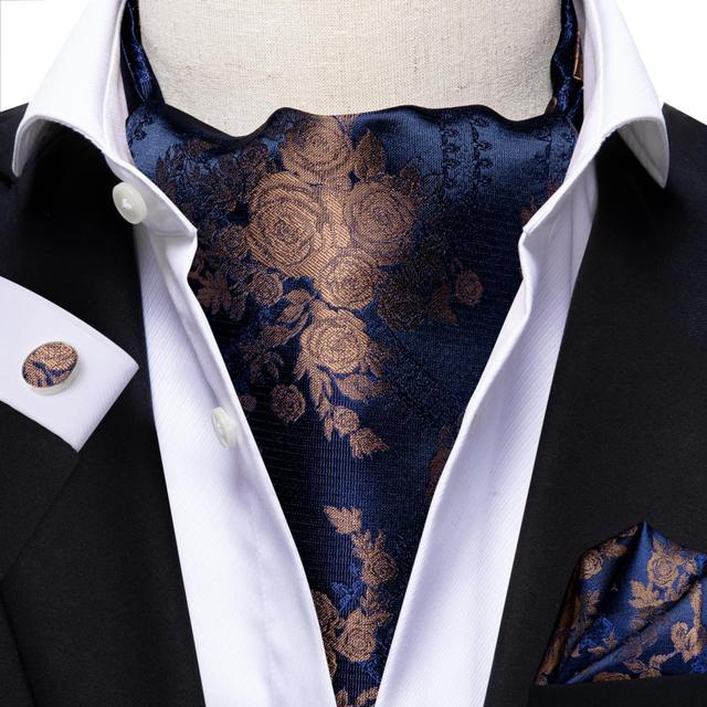French Scarves with Cufflinks Set