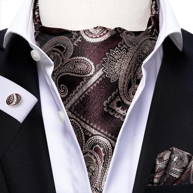 French Scarves with Cufflinks Set