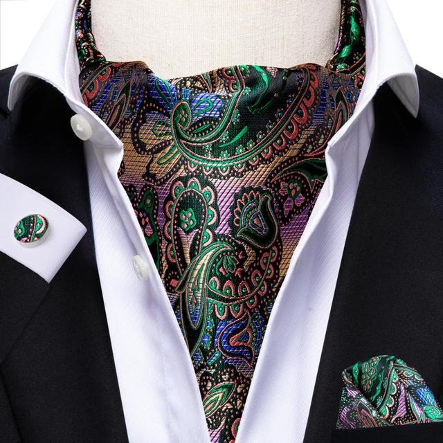 French Scarves with Cufflinks Set