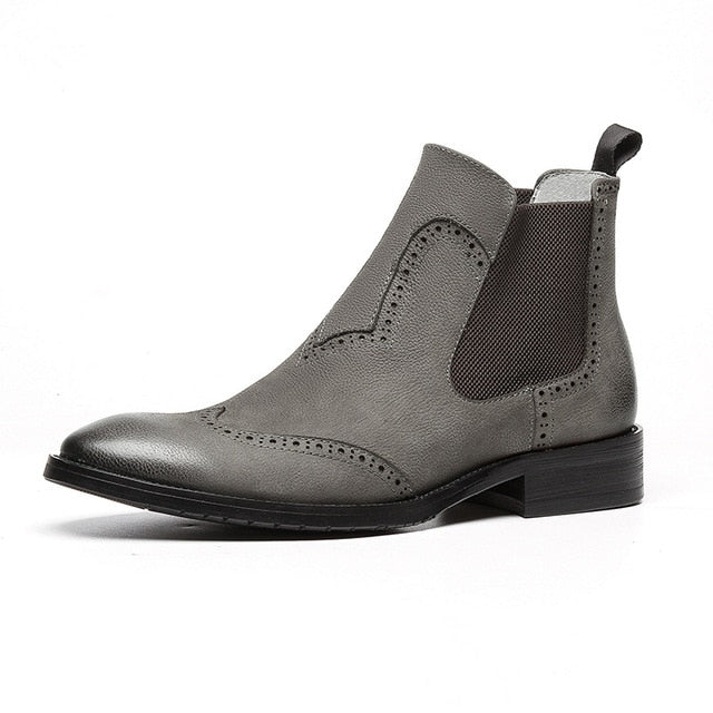Handmade Vintage Leather Classic Chelsea Booties