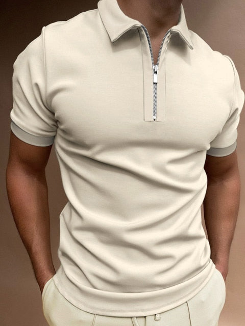 Street Print Casual Short Sleeve Polo Shirt