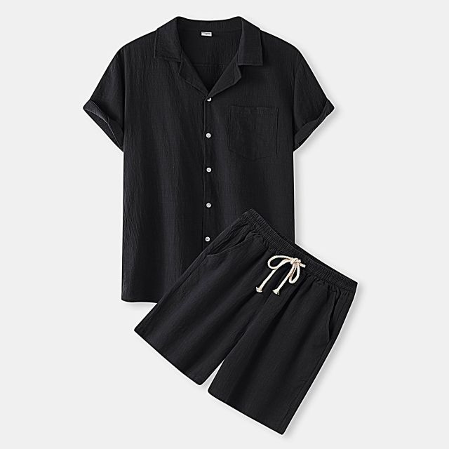 Linen Casual Short Tracksuit