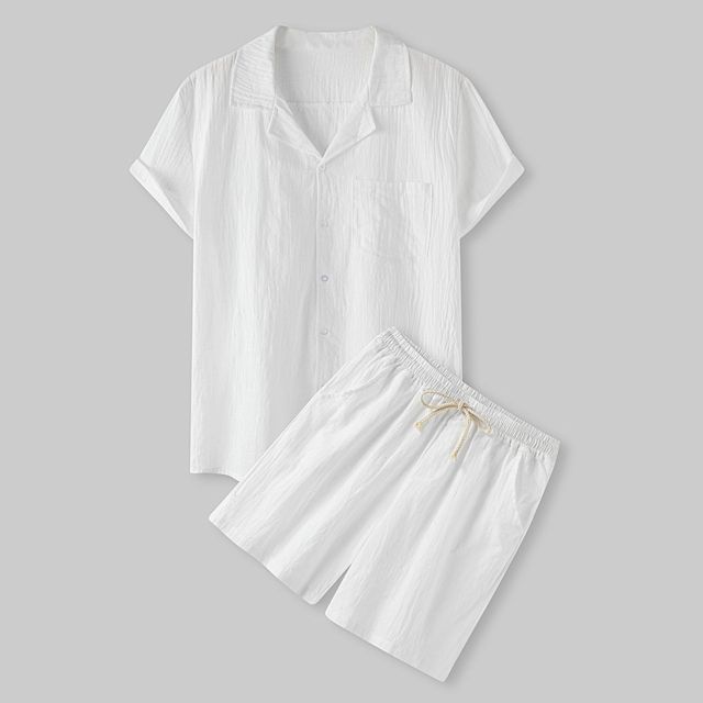 Linen Casual Short Tracksuit