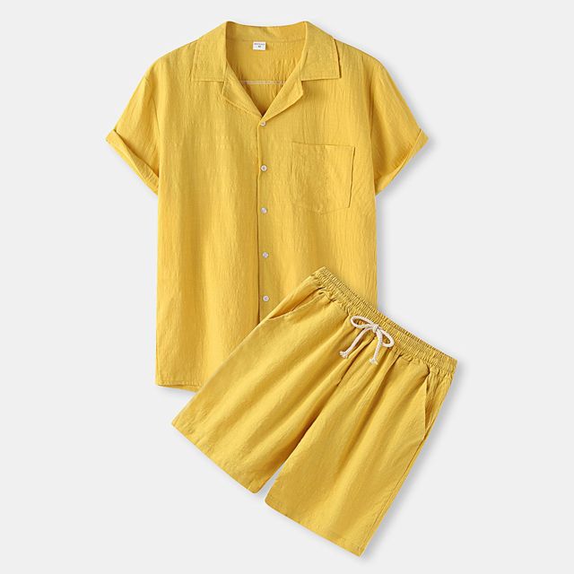 Linen Casual Short Tracksuit
