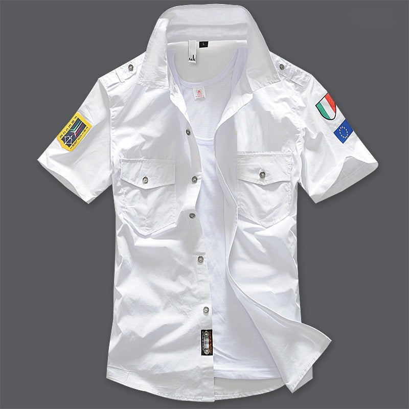 Embroidery Air Force Cargo Shirts
