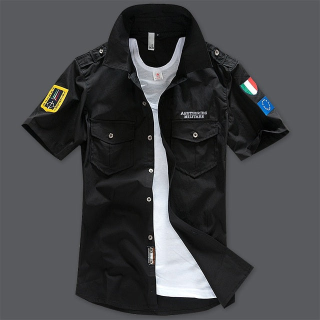 Embroidery Air Force Cargo Shirts