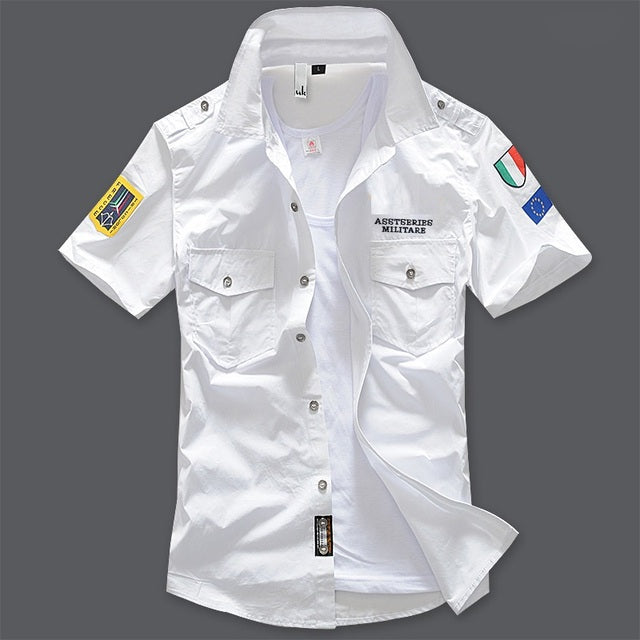 Embroidery Air Force Cargo Shirts