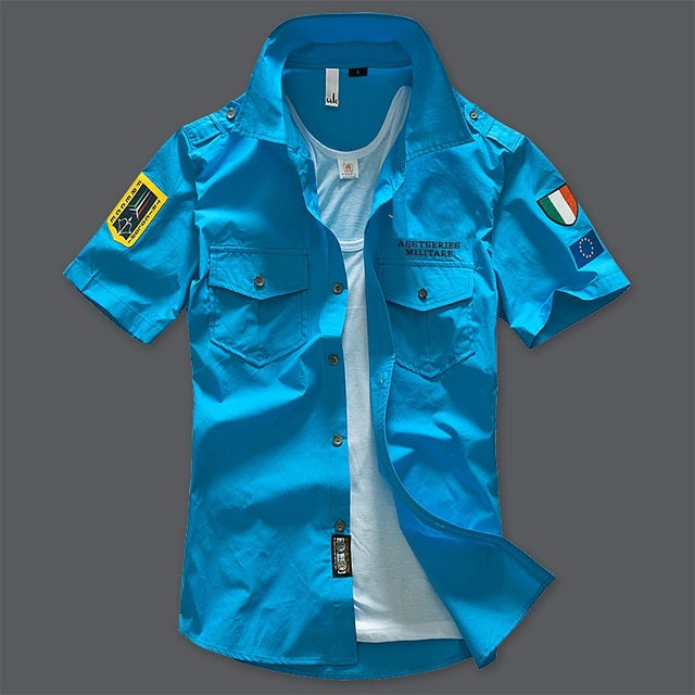 Embroidery Air Force Cargo Shirts