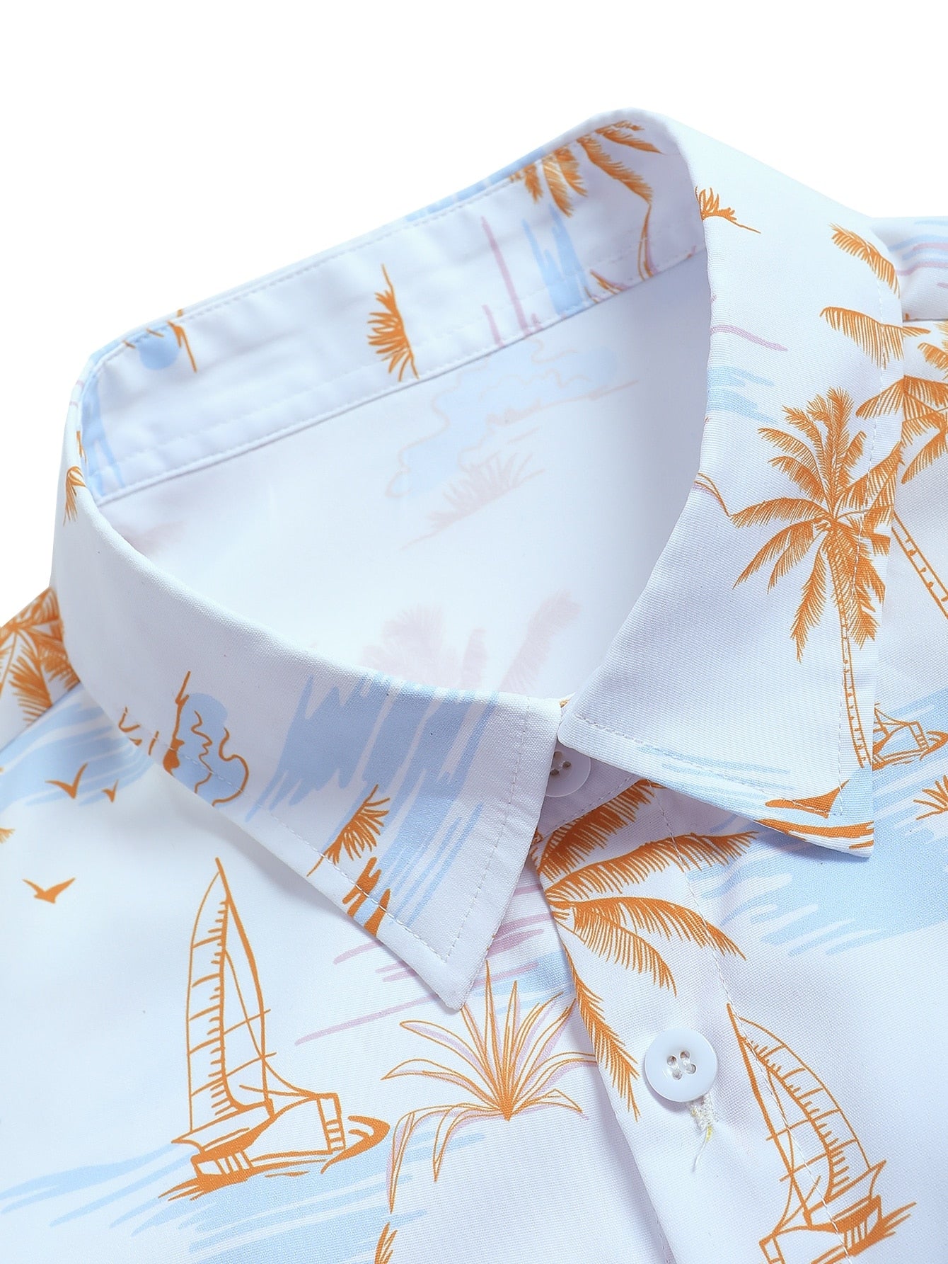 Tropical Print Shirt Suit