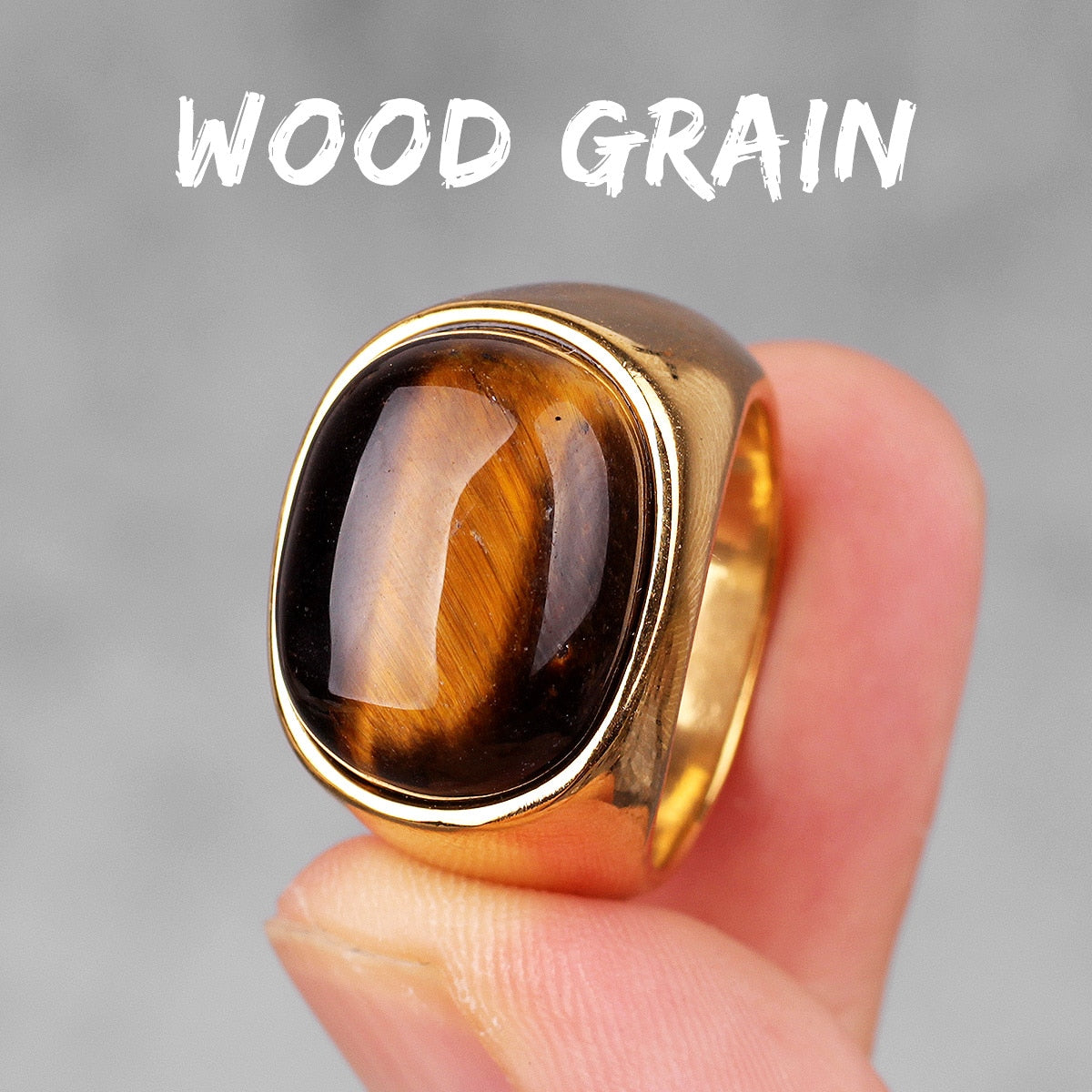 Wood Grain Elegant Rings