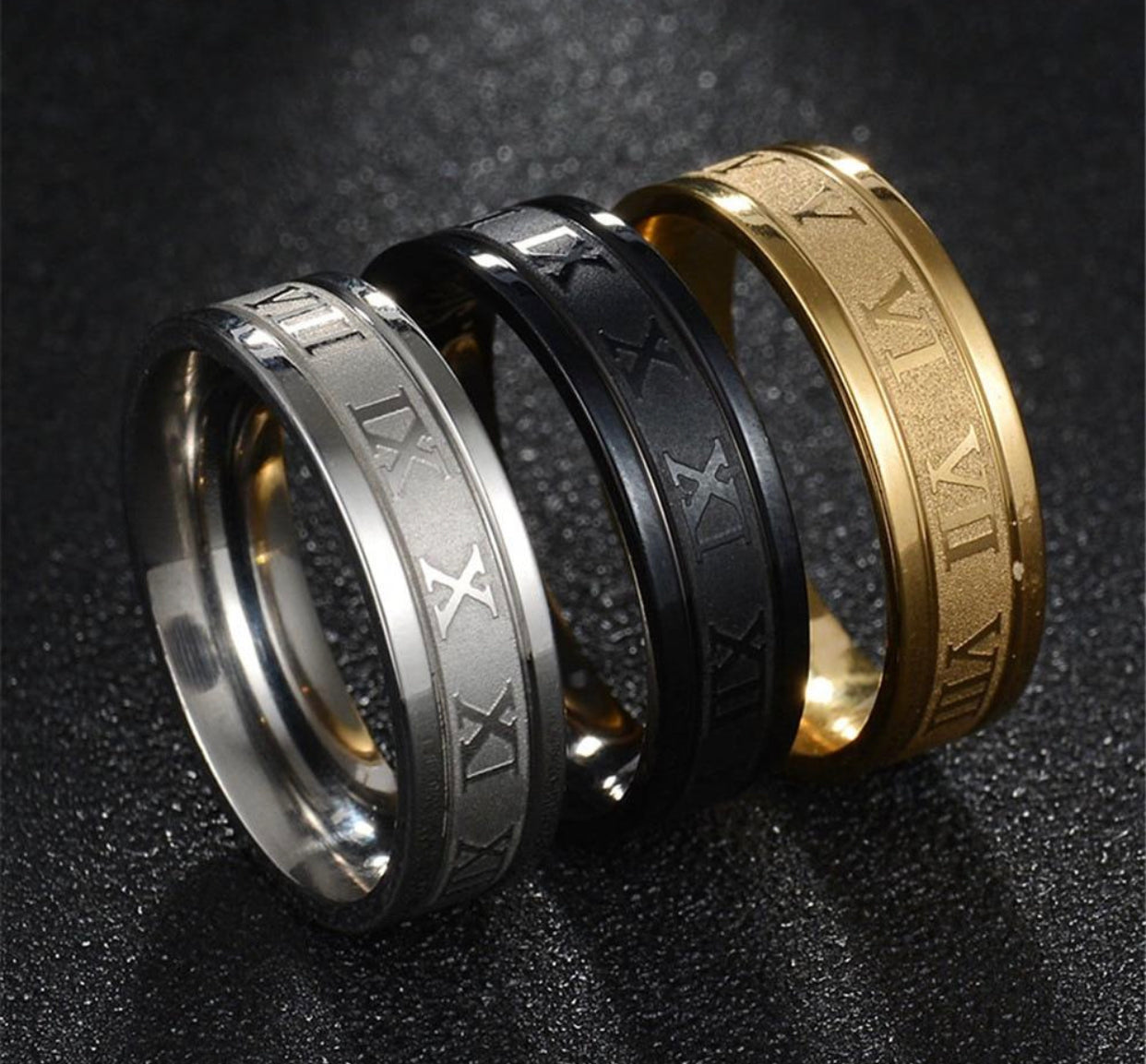 Roman Numerals Fashion Rings