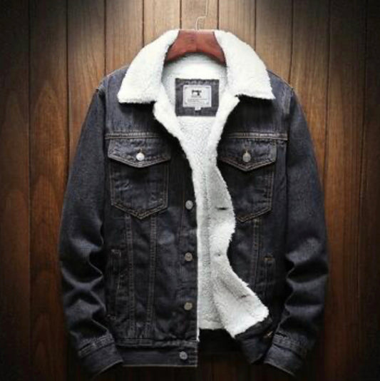 Men Warm Denim Jean Jackets