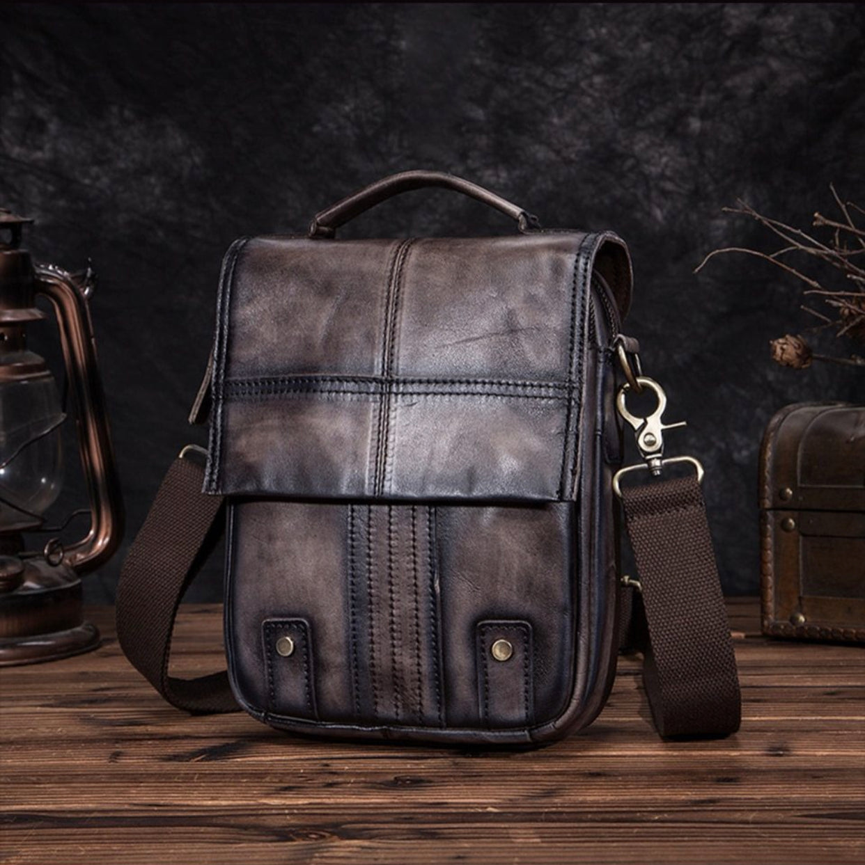 Quality Leather Male Casual Design Shoulder Messenger bag Cowhide Fashion Cross-body Bag