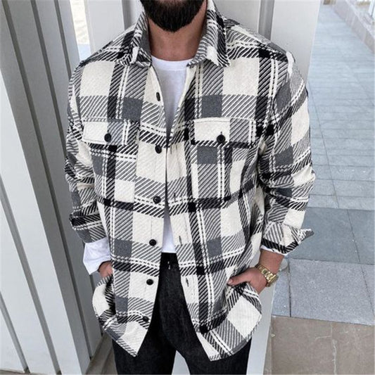 Plaid Lapel Shirt