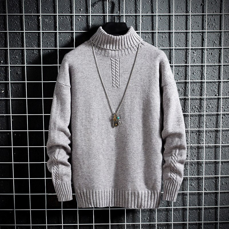 Toxyno Solid Turtleneck Sweater