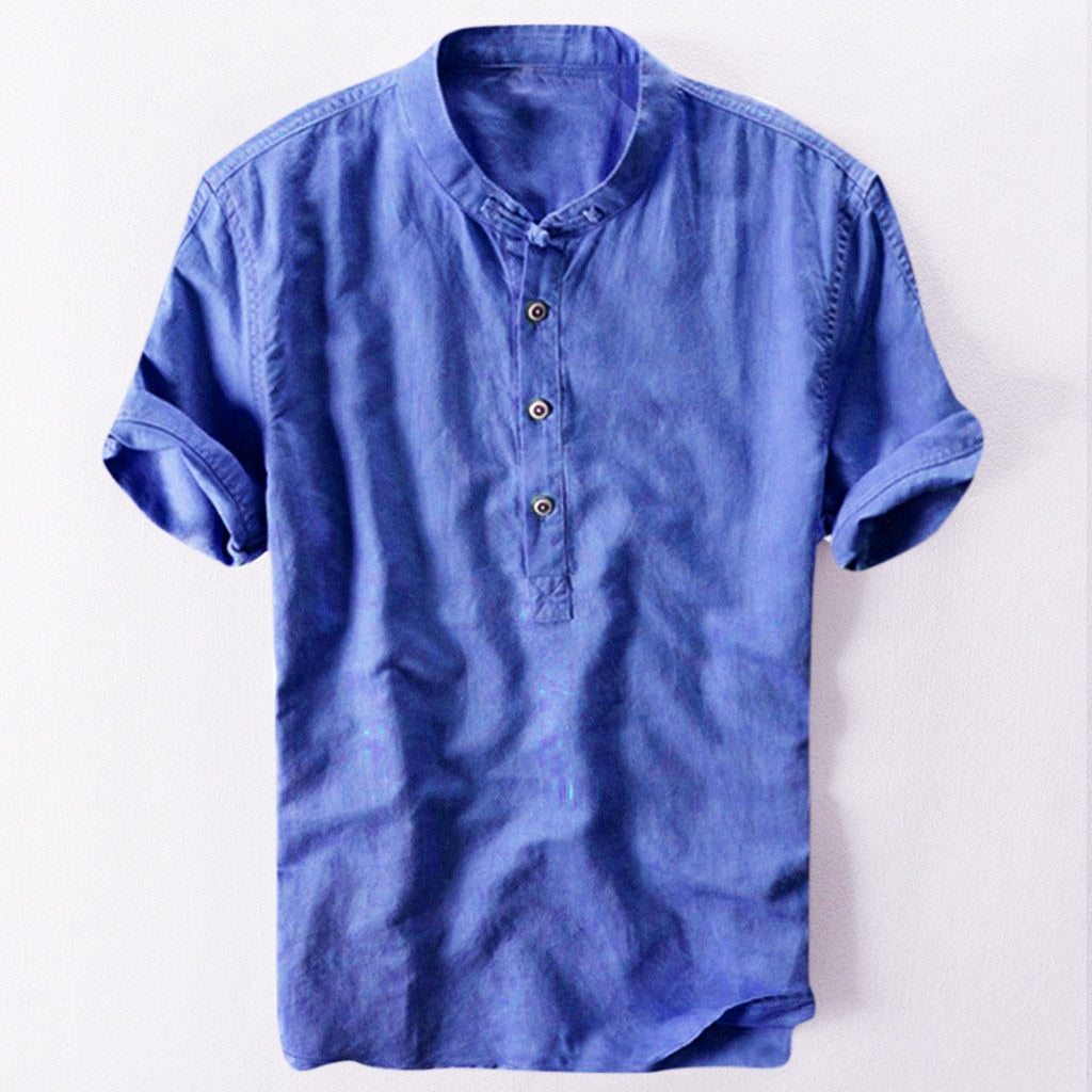 Casual Stand Collar Cotton Shirts