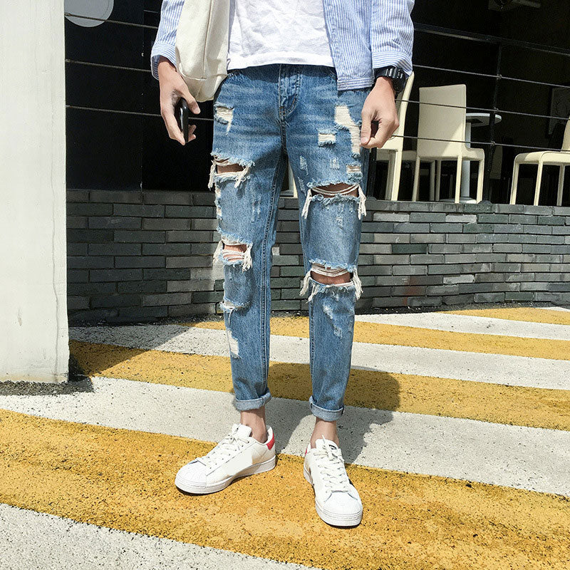 Streetwear Destroyed Ripped Jeans