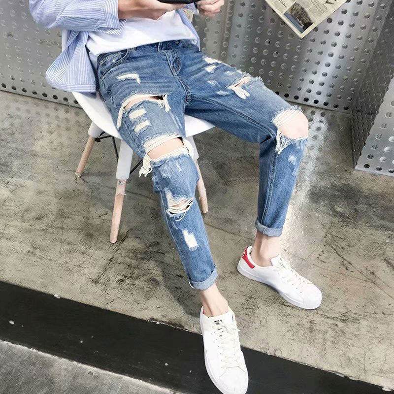 Streetwear Destroyed Ripped Jeans
