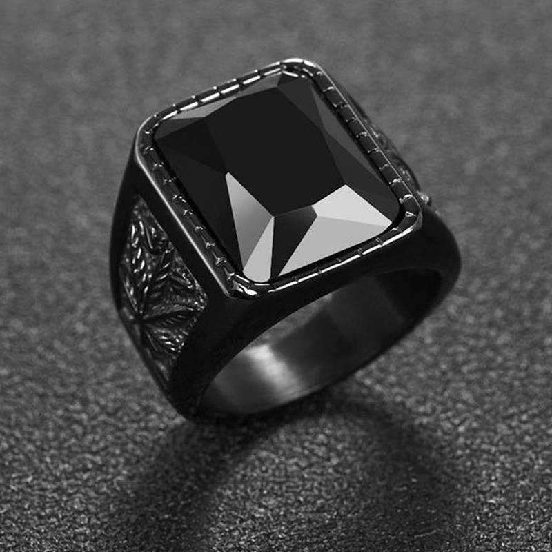 Square Stone Retro Ring