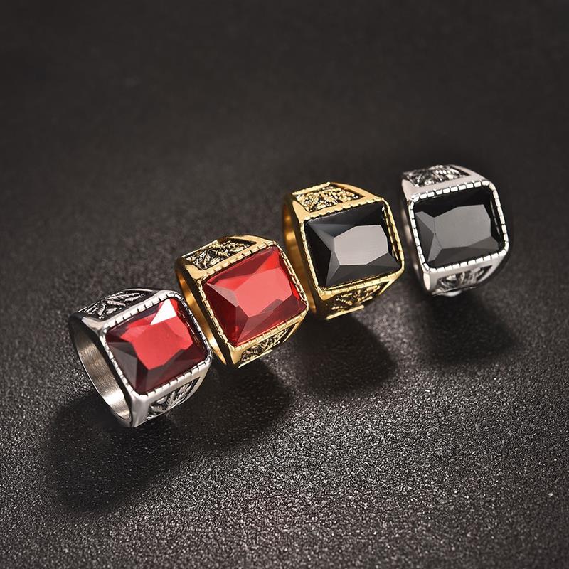 Square Stone Retro Ring