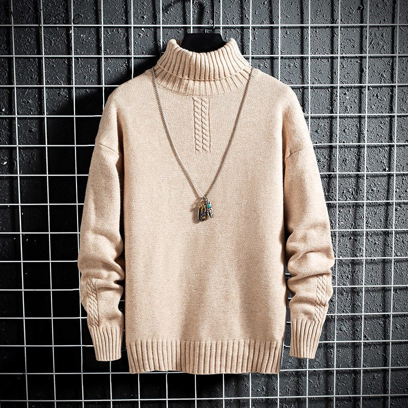 Toxyno Solid Turtleneck Sweater