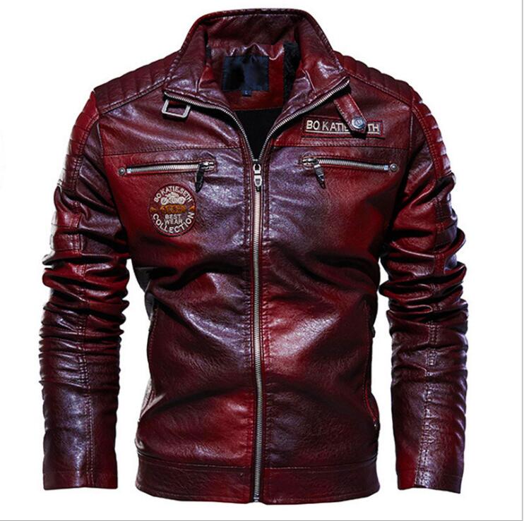 Motorcycle PU Leather Jacket