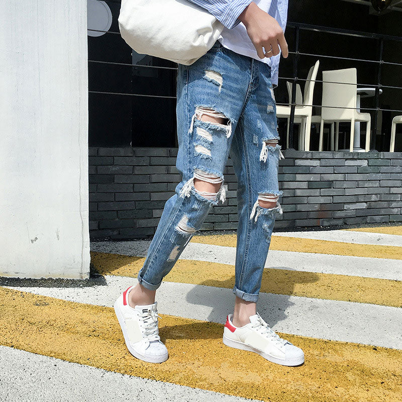 Streetwear Destroyed Ripped Jeans