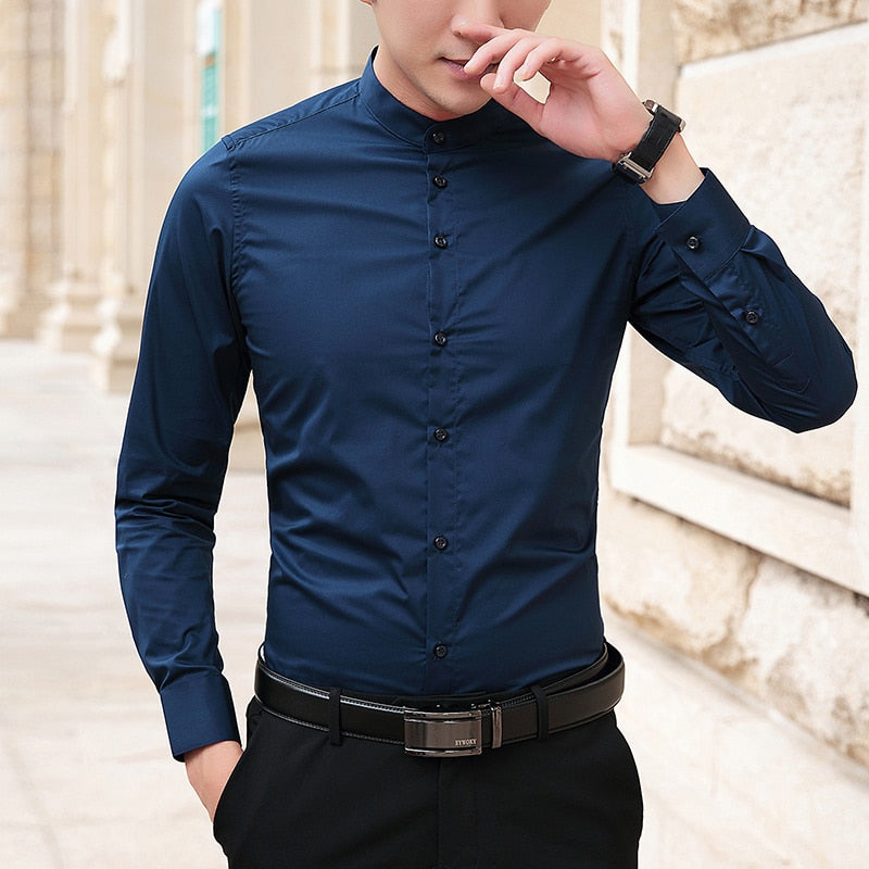 Stand Collar Casual Shirts