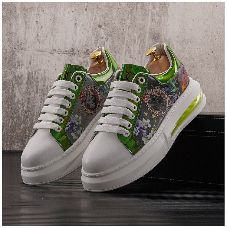 Mixed Color Print Sneakers