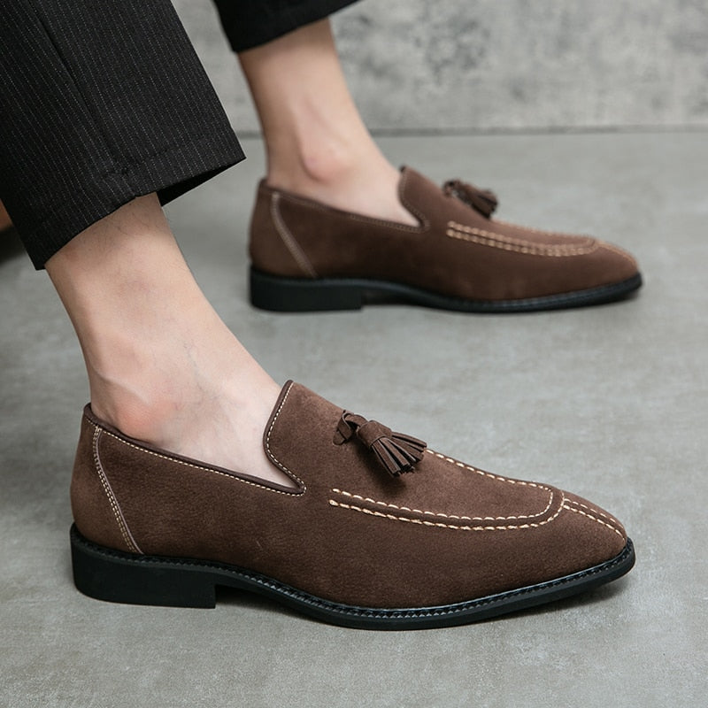 Italy Loafers Suede Shoes